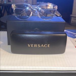 Versace clear frame sunglasses